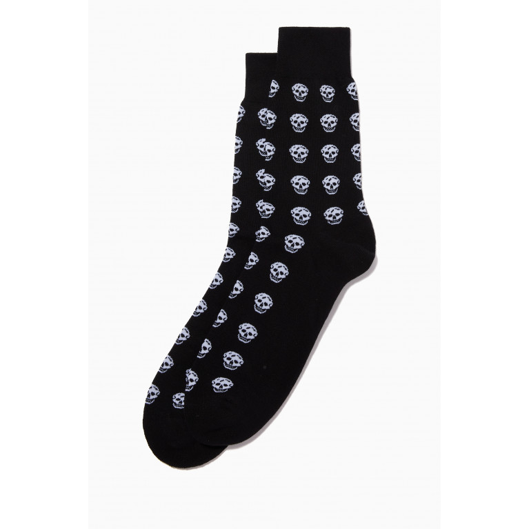 Alexander McQueen - Skull Short Socks in Silk-Nylon