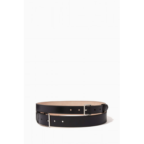 Alexander McQueen - Double-buckle Long Belt in Leather