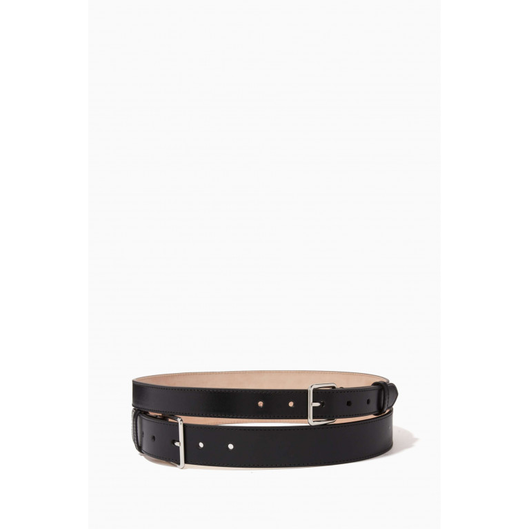 Alexander McQueen - Double-buckle Long Belt in Leather