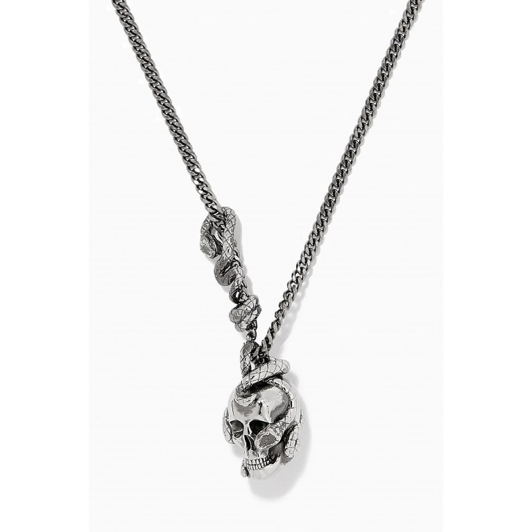 Alexander McQueen - Skull & Snake Necklace in Brass