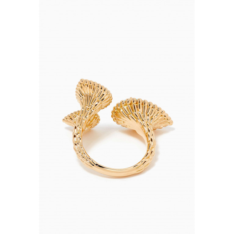 Boucheron - Serpent Bohème Triple Motif Diamond Ring with Turquoise in 18kt Yellow Gold