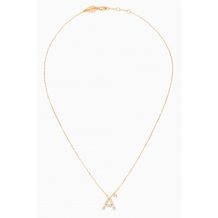 Aquae Jewels - My Diamond Letter Necklace in 18kt Yellow Gold