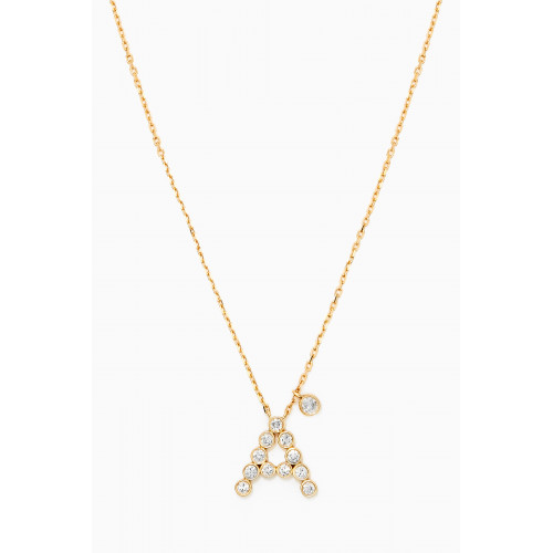 Aquae Jewels - My Diamond Letter Necklace in 18kt Yellow Gold