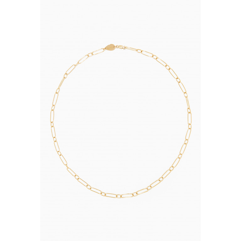 Aquae Jewels - Dream Large Links Chain Necklace in 18kt Yellow Gold