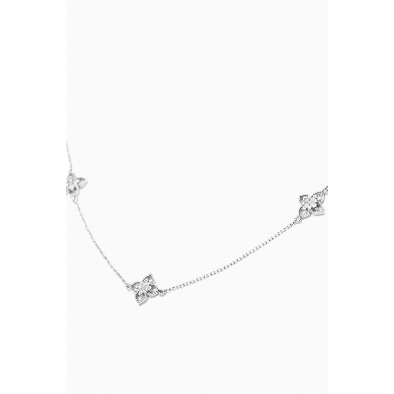 Aquae Jewels - Lucia Diamond Necklace in 18kt White Gold Silver