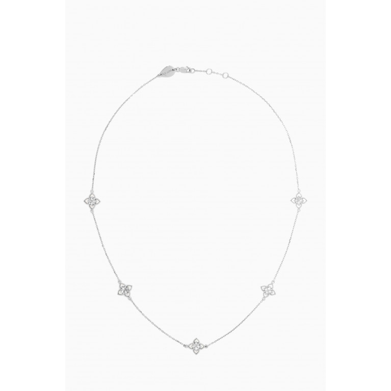 Aquae Jewels - Lucia Diamond Necklace in 18kt White Gold Silver
