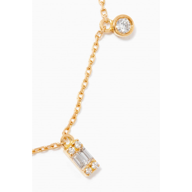 Aquae Jewels - Constellation Baguette Diamond Necklace in 18kt Yellow Gold Yellow