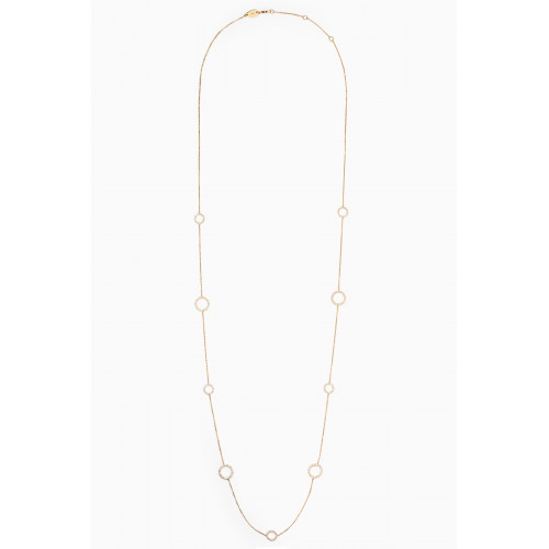 Aquae Jewels - Constellation Sun Diamond Long Necklace in 18kt Yellow Gold
