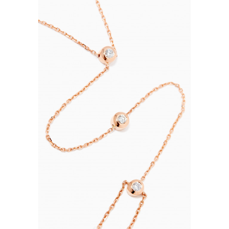 Aquae Jewels - Diamond Foot Chain in 18kt Rose Gold