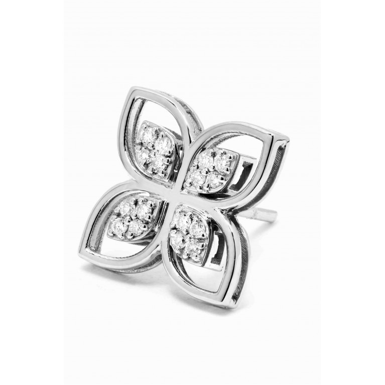 Aquae Jewels - Felicity Pure Diamond Earrings in 18kt White Gold Silver