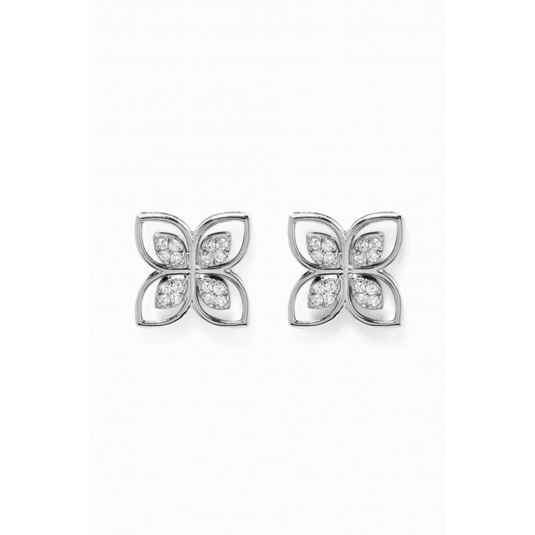 Aquae Jewels - Felicity Pure Diamond Earrings in 18kt White Gold Silver