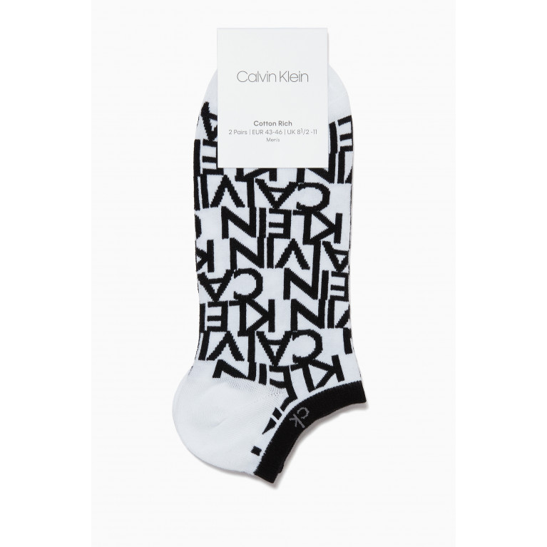Calvin Klein - Knit Trainer Socks, Set of 2 White