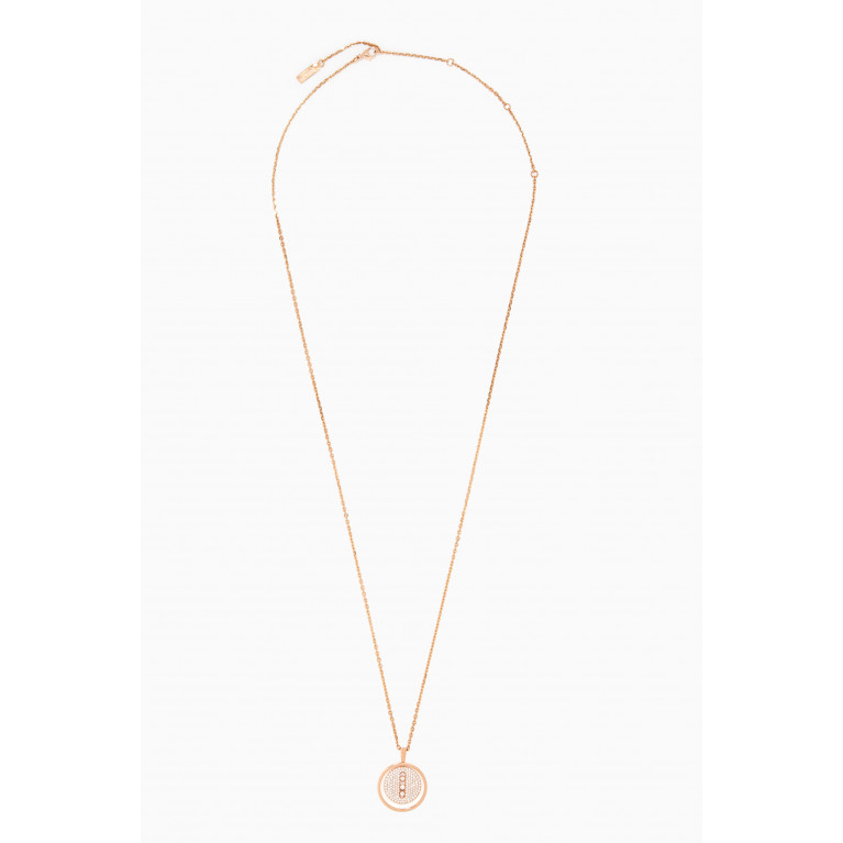 Messika - Lucky Move MM Pavé Diamond Necklace in 18kt Rose Gold