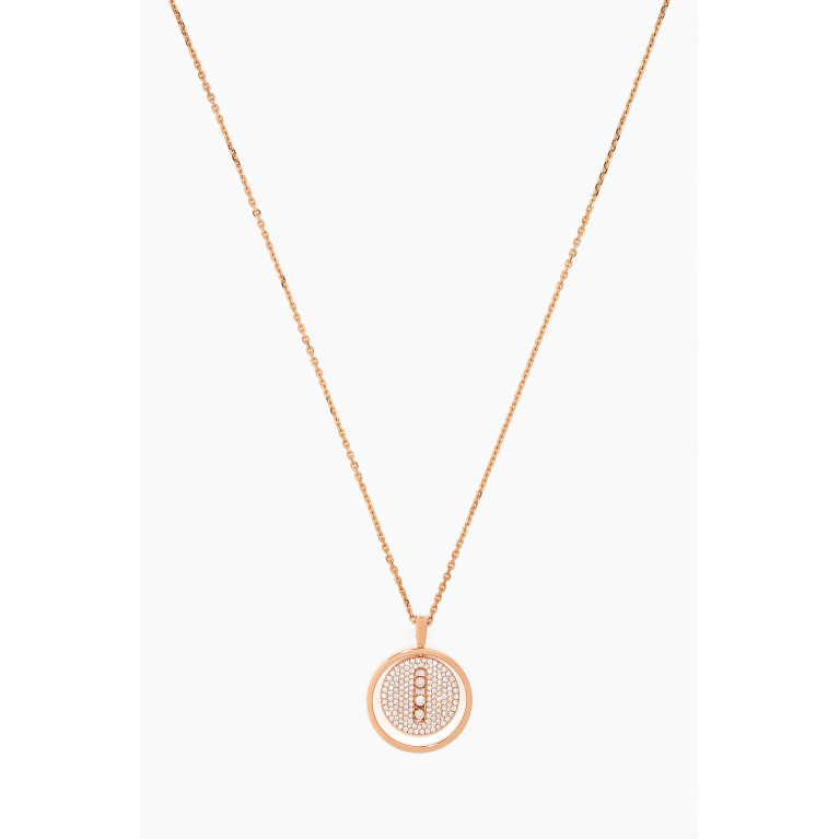 Messika - Lucky Move MM Pavé Diamond Necklace in 18kt Rose Gold