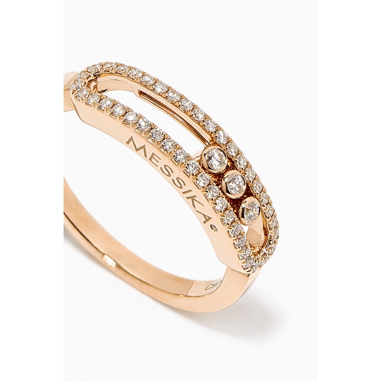 Messika - Baby Move Pavé Diamond Ring in 18kt Yellow Gold Yellow
