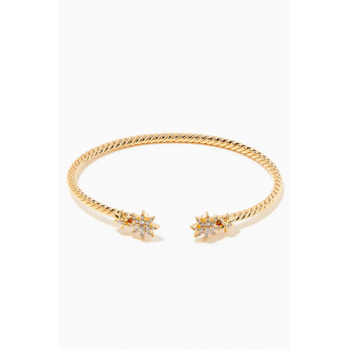 David Yurman - Petite Starburst Bracelet with Pavé Diamonds 18kt Yellow Gold