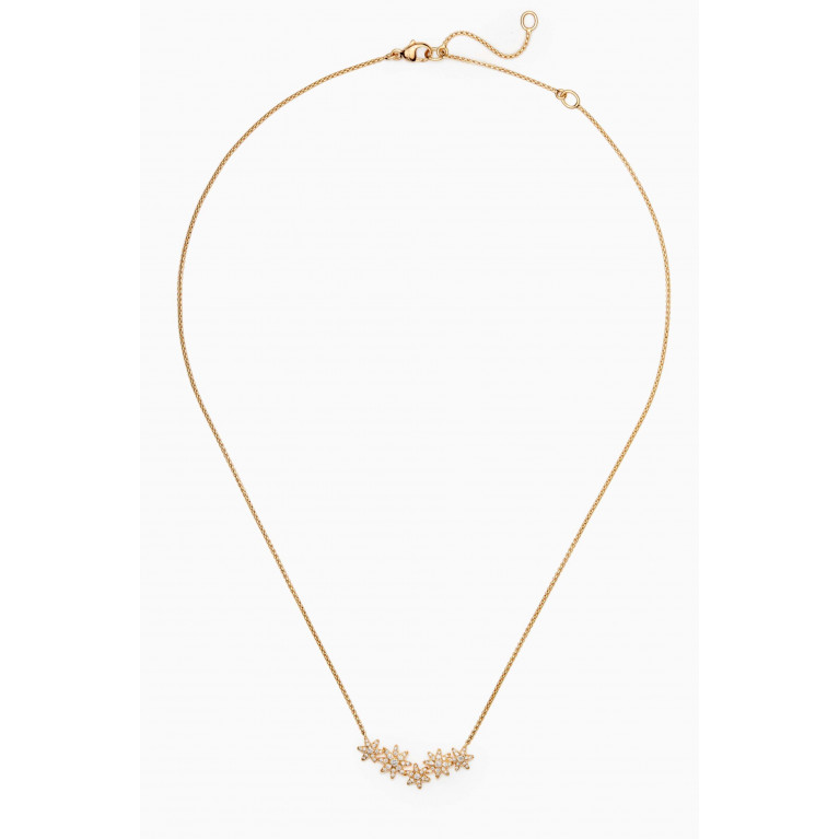 David Yurman - Starburst Cluster Station Necklace with Pavé Diamonds in 18kt Yellow Gold