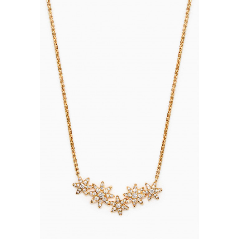 David Yurman - Starburst Cluster Station Necklace with Pavé Diamonds in 18kt Yellow Gold