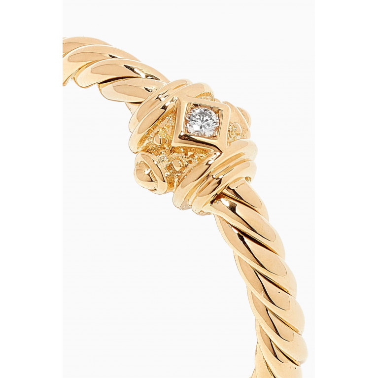 David Yurman - Renaissance® Station Ring with Diamond in 18kt Yellow Gold