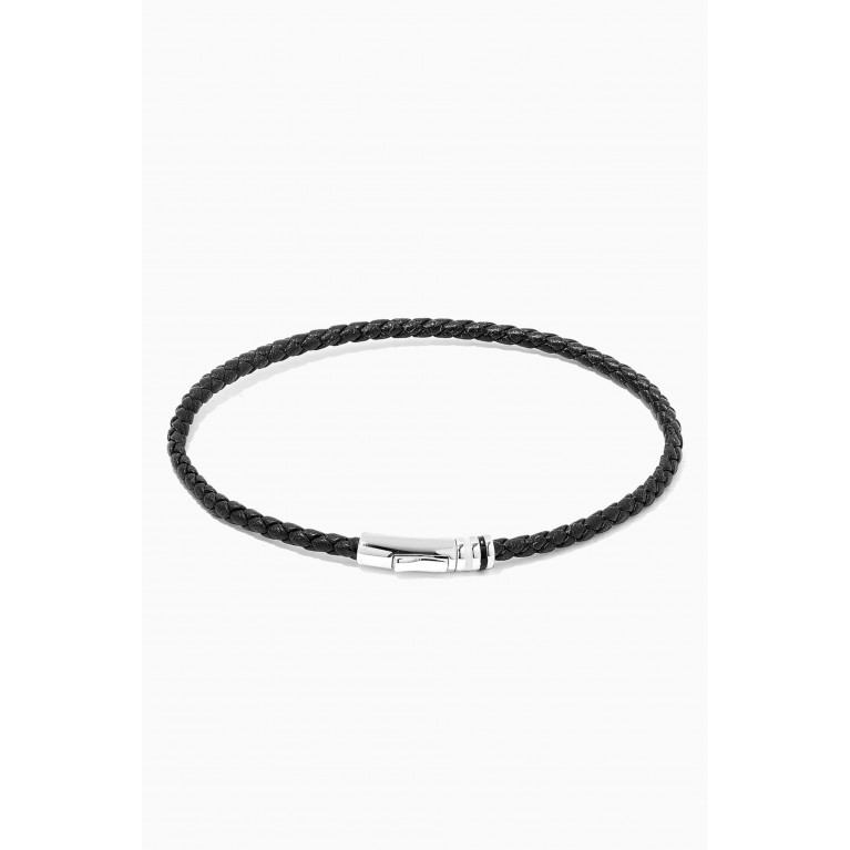 Miansai - Juno Leather Bracelet in Sterling Silver