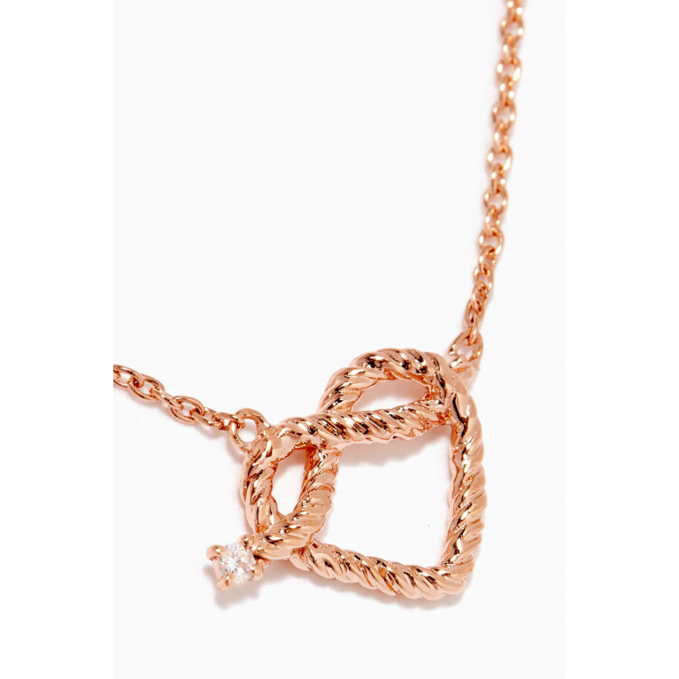 MKS Jewellery - Promise Necklace with Diamond in 18kt Rose Gold