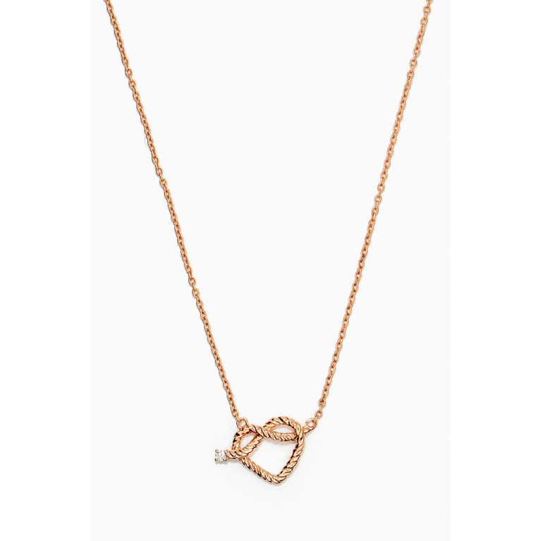 MKS Jewellery - Promise Necklace with Diamond in 18kt Rose Gold