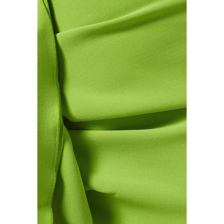 Solace London - Lotus Ruffle Knot Midaxi Dress Green
