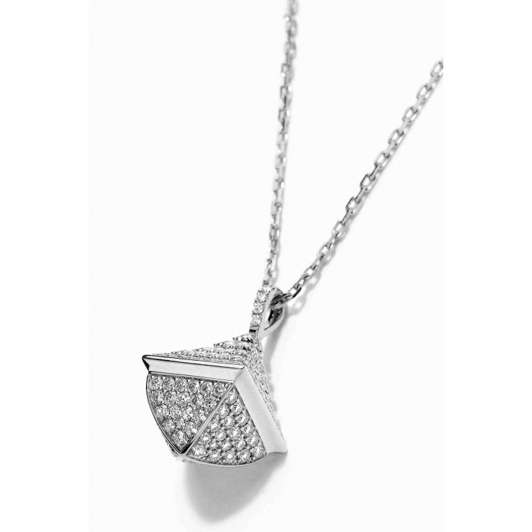 Marli - Cleo Rev Diamond Midi Pendant Necklace in 18kt White Gold