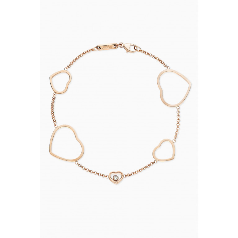 Chopard - Happy Hearts Diamond Bracelet in 18kt Rose Gold