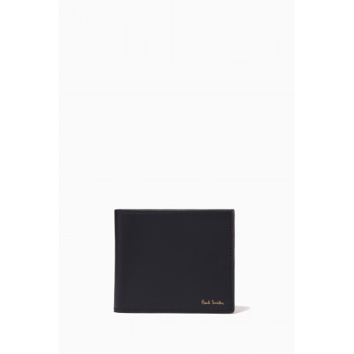 Paul Smith - Signature Stripe Billfold Wallet in Leather Black