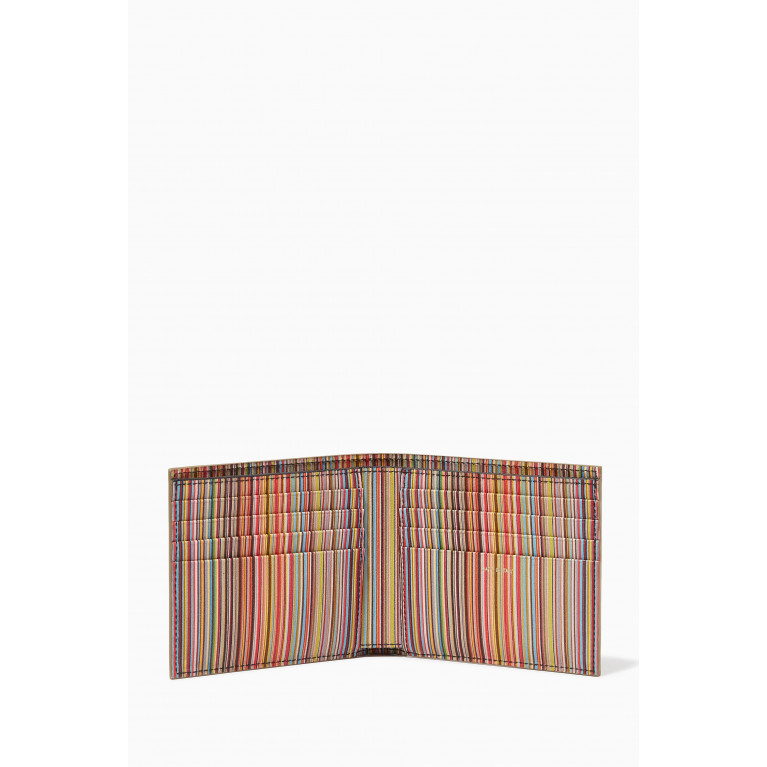 Paul Smith - Signature Stripe Billfold Wallet in Leather Green