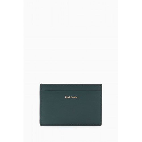 Paul Smith - Signature Stripe Card Holder in Leather Blue
