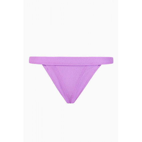 Frankies Bikinis - Cole Ribbed Bikini Bottom Purple