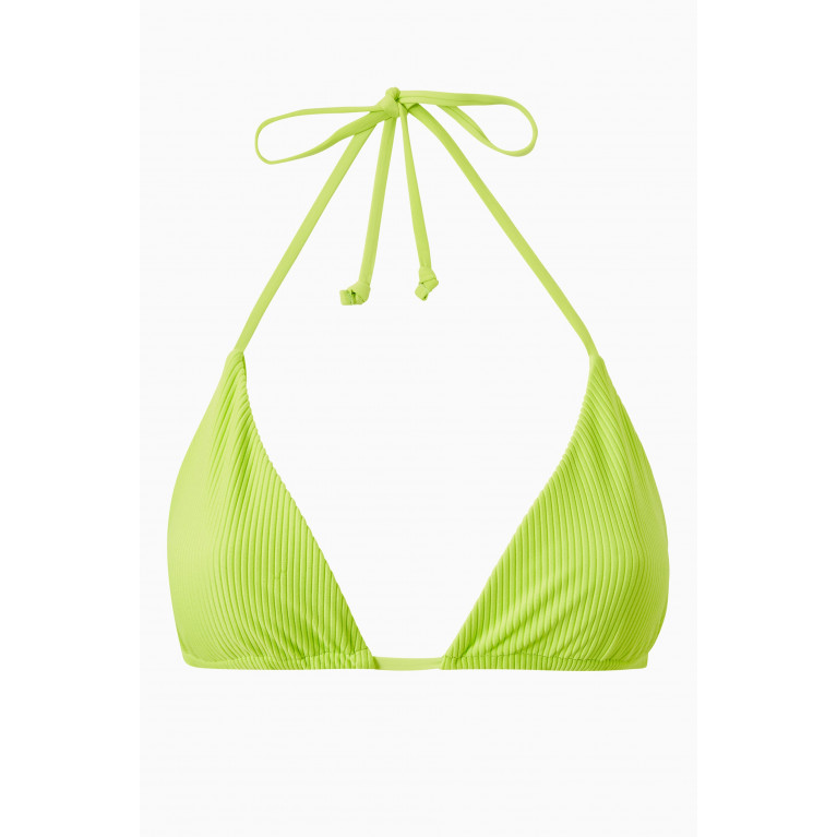 Frankies Bikinis - Tia Ribbed Bikini Top Green