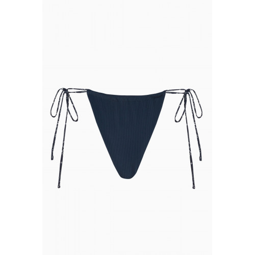 Frankies Bikinis - Tia Ribbed Bikini Bottom Blue