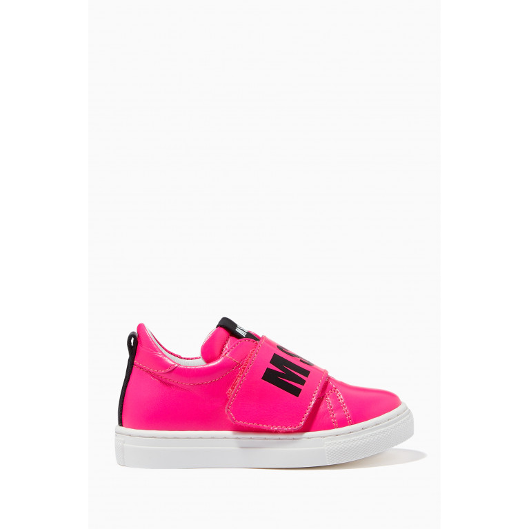 MSGM - Logo Sneakers in Supple Leather