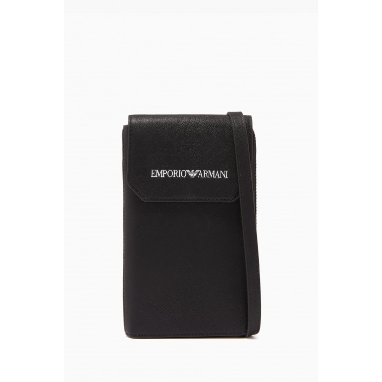 Emporio Armani - Bi-Fold Travel Wallet in Eco Leather Black