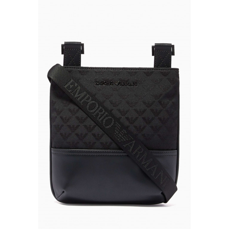 Emporio Armani - EA Monogram Messenger Bag in Eco Leather