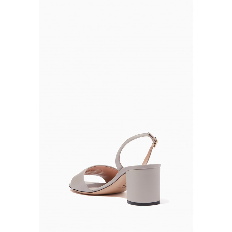 Giorgio Armani - Charlotte Slingback Sandals in Leather Neutral