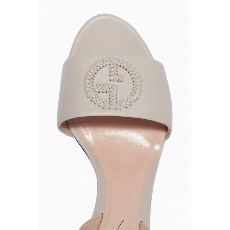 Giorgio Armani - Charlotte Slingback Sandals in Leather Neutral