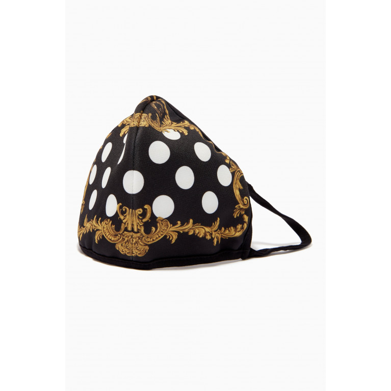 Dolce & Gabbana - Face Mask with Baroque & Polka Dot in Neoprene