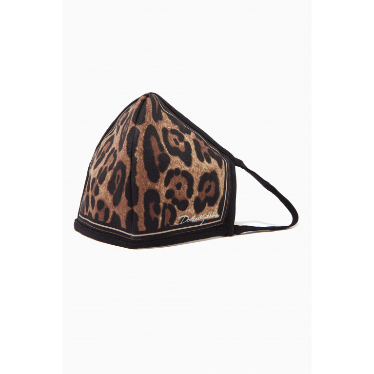 Dolce & Gabbana - Leopard Face Mask in Neoprene