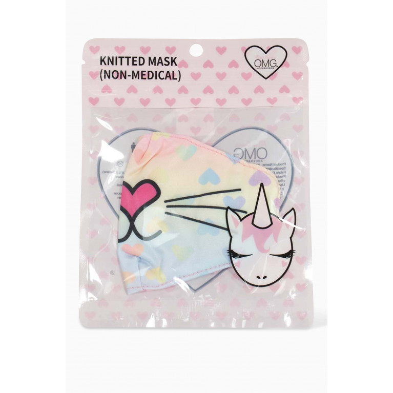 OMG Accessories - Miss Bella Kitty Ombre Heart Face Mask