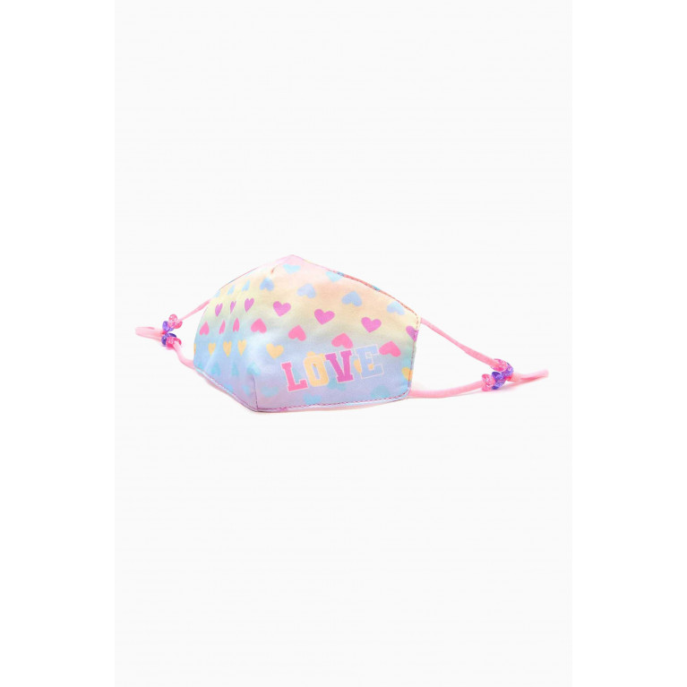 OMG Accessories - Rainbow Hearts Face Mask