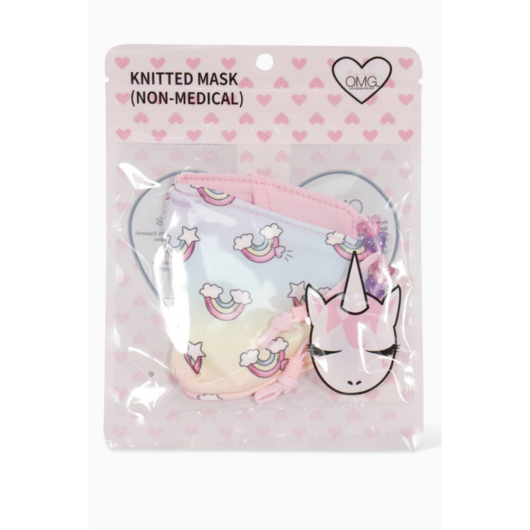 OMG Accessories - Over the Rainbow Print Face Mask