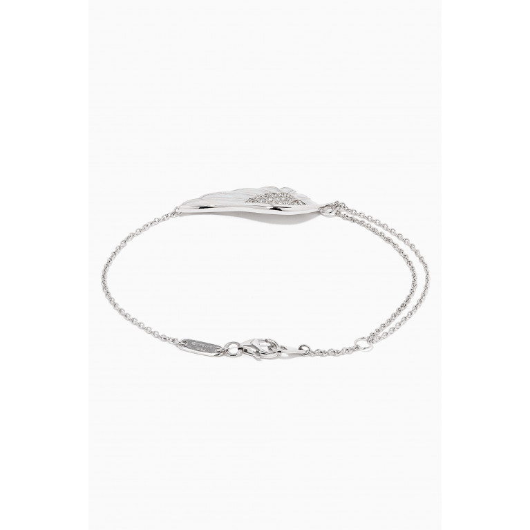 Garrard - Wings Reflection "Winter" Diamond Bracelet with Enamel in 18kt White Gold