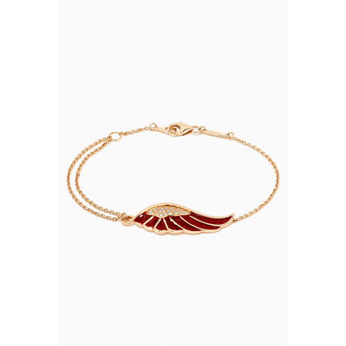 Garrard - Wings Reflection "Autumn" Diamond Bracelet with Enamel in 18kt Yellow Gold