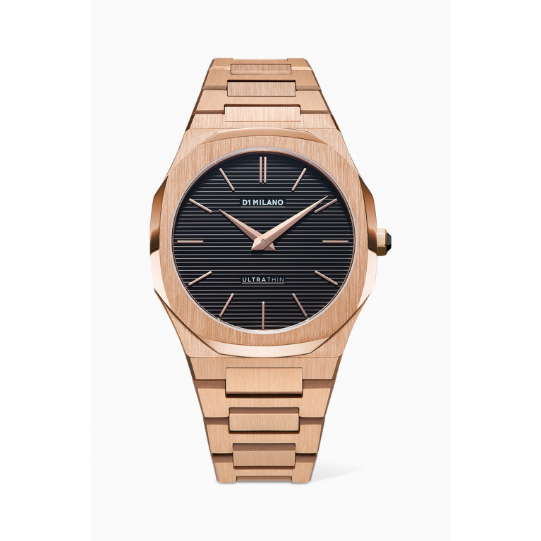 D1 Milano - Ultra Thin Bracelet Rose Gold Watch, 40mm Pink