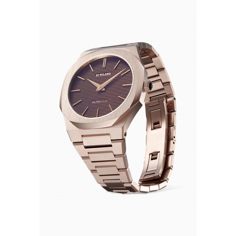 D1 Milano - Ultra Thin Bracelet Brown Watch, 40mm