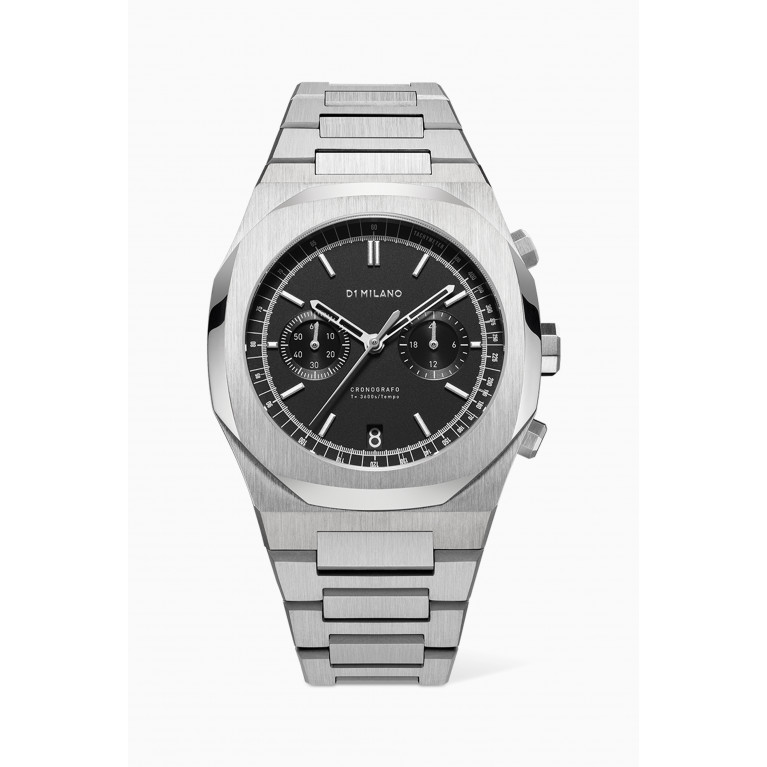 D1 Milano - Chronografo Bracelet Matte Black Watch, 41.5mm